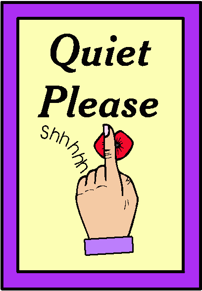 Quiet please clipart free