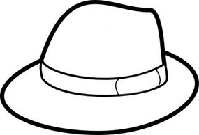 hat clipart outline