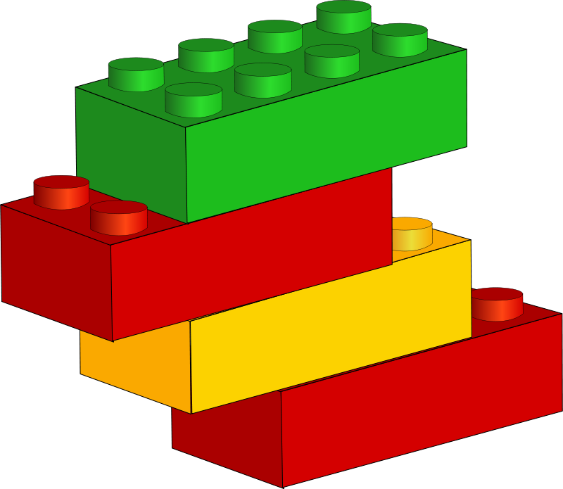 Lego building blocks clipart