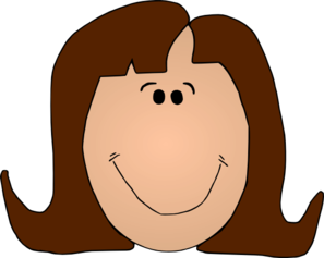 Cartoon Lady Face In Color Clip Art - vector clip art ...