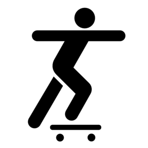 Skateboarding Stick Figure Clip Art - vector clip art ...