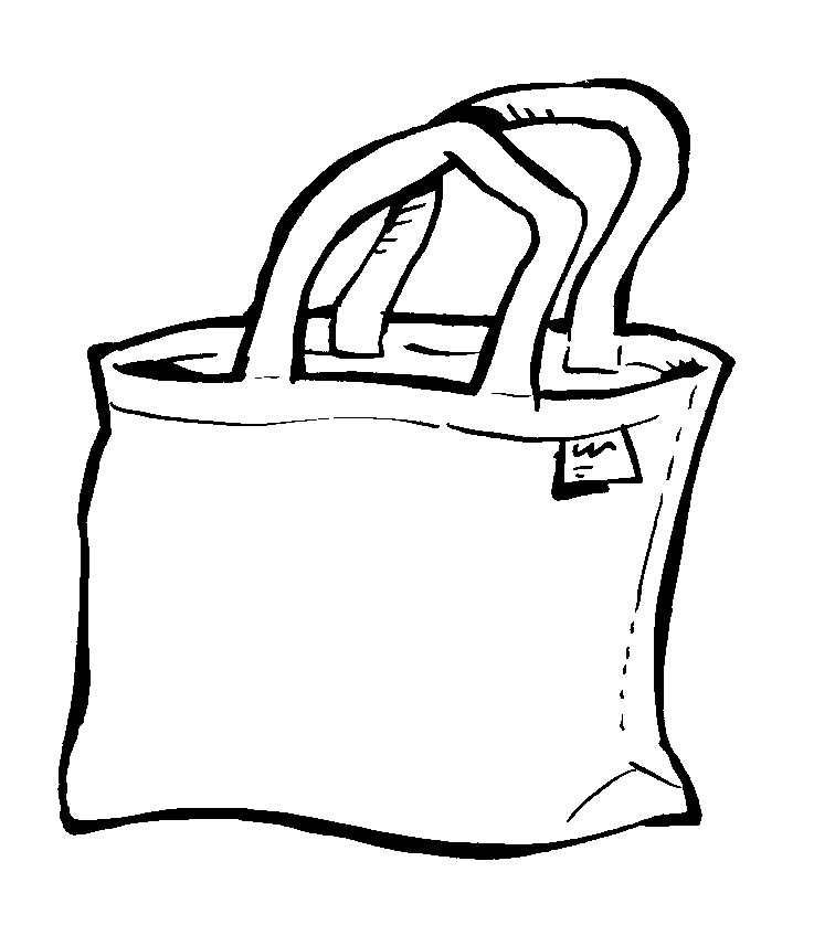 Grocery Bag Black And White Clipart - Clipartster