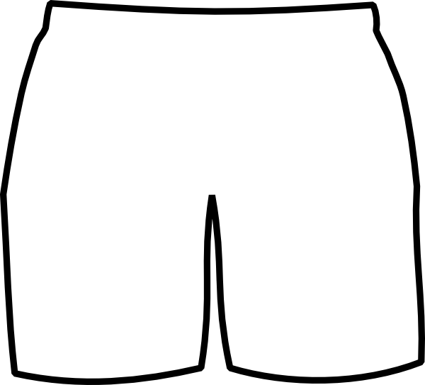 Clip Art Black And White Shorts Clipart