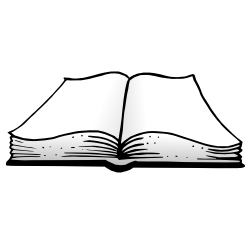 Open book clipart black and white free