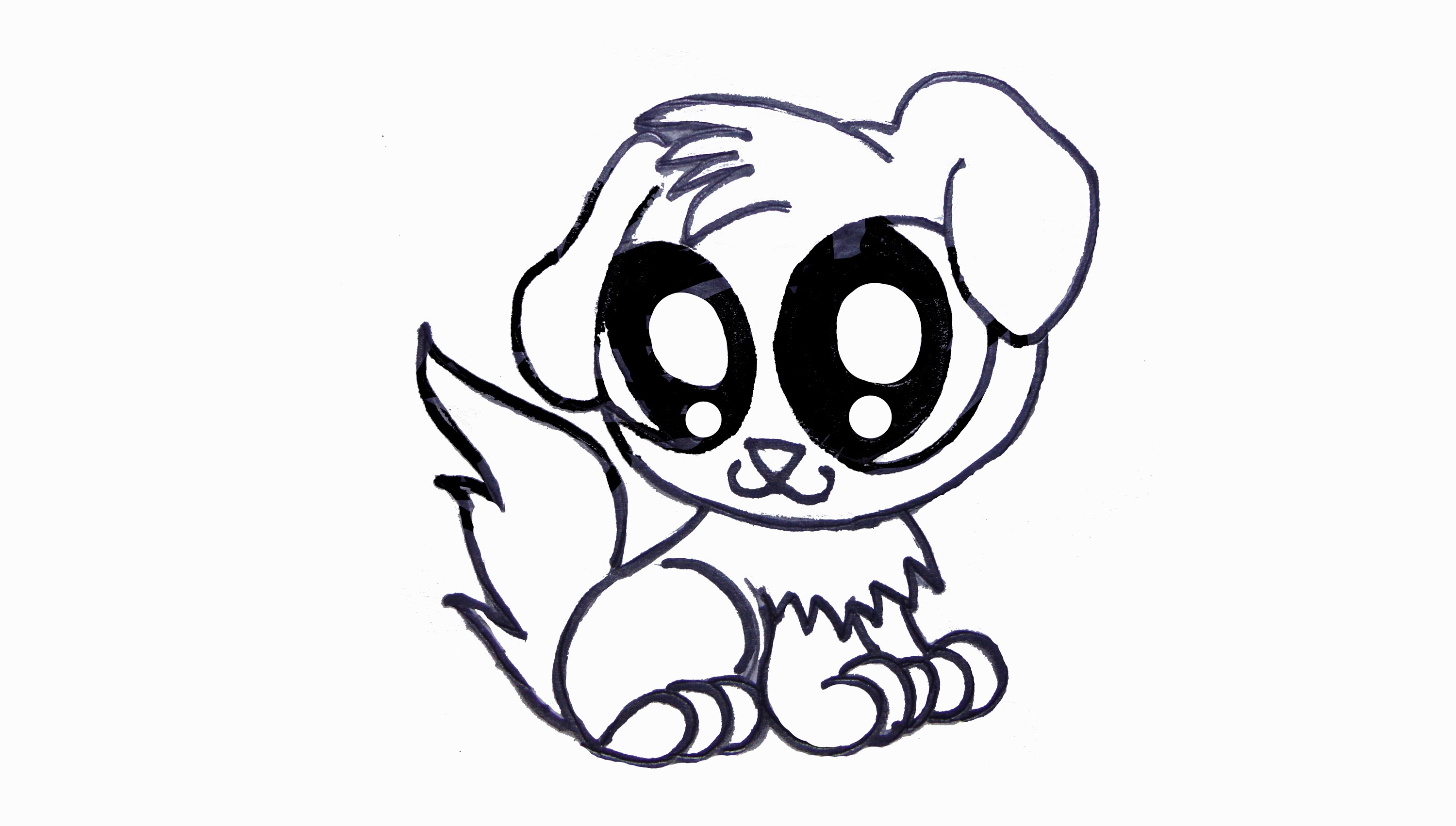 Cute Puppy Sketch - ClipArt Best