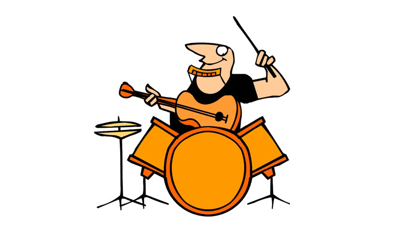 Cartoon Funny Drummer Stock Footage Video 399838 - Shutterstock