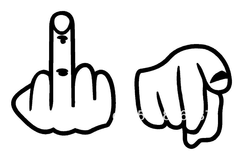 clipart of middle finger - photo #6