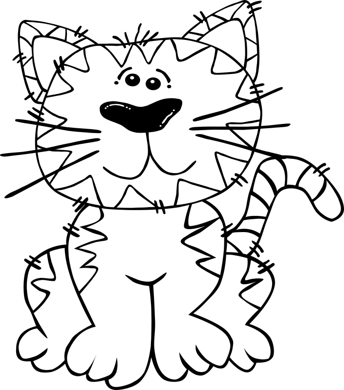 Clipart - G Cartoon Cat Sitting 1