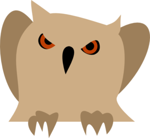 Owl With Red Eyes Clip Art - vector clip art online ...