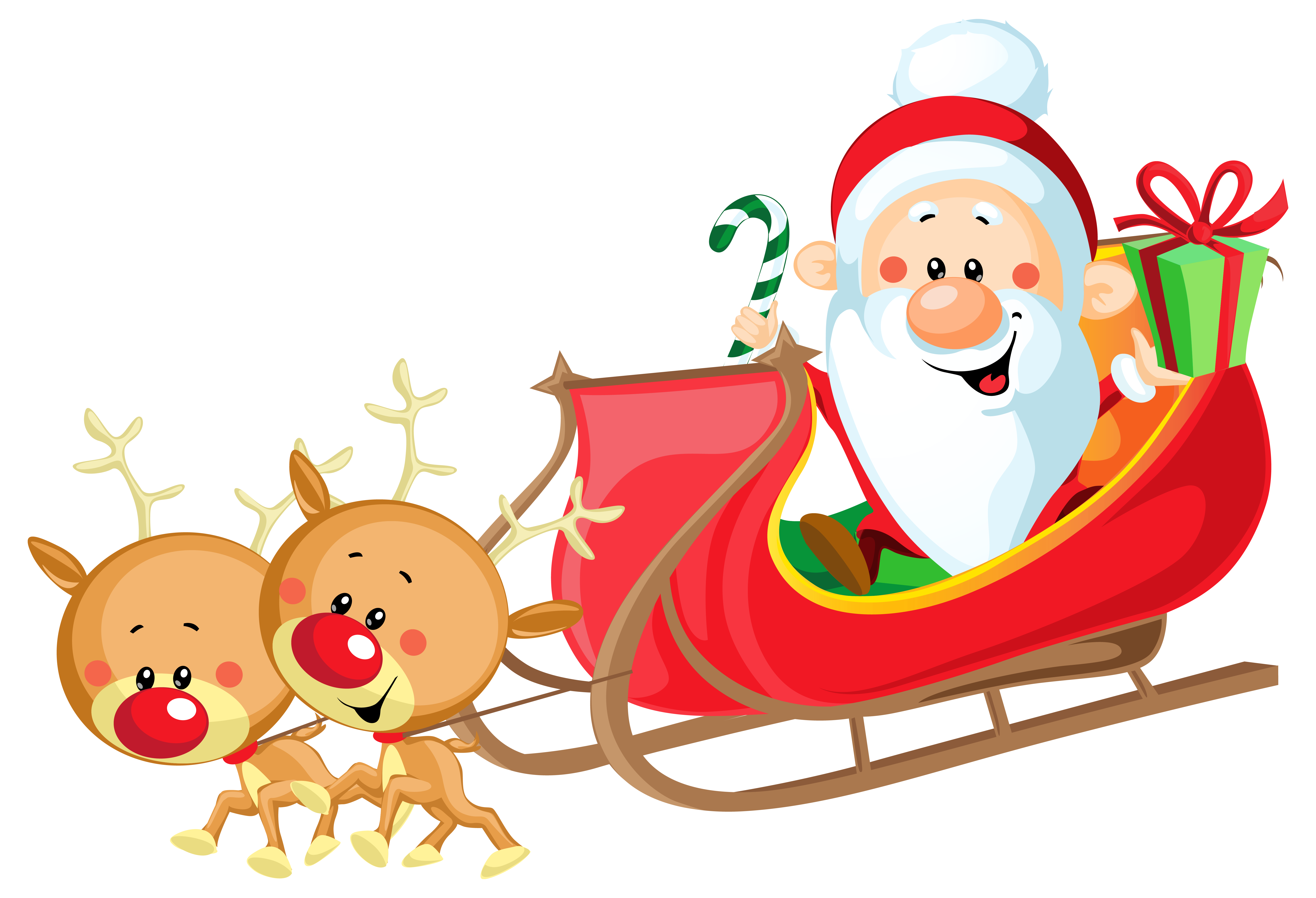 Santa Sleigh Clipart - Tumundografico