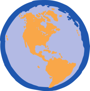 Earth Globe Cartoon - vector Clip Art