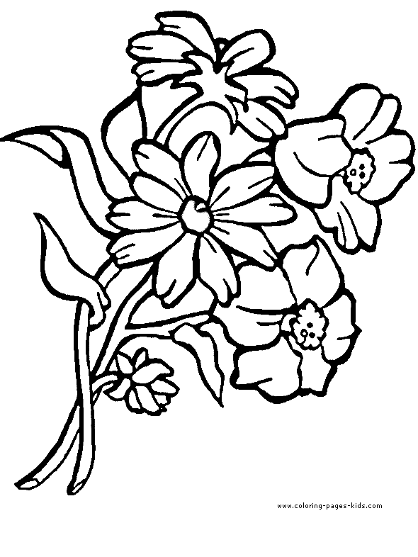 Coloring Pages Of Flower Bouquet - ClipArt Best