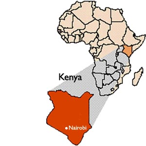 Map of kenya clipart