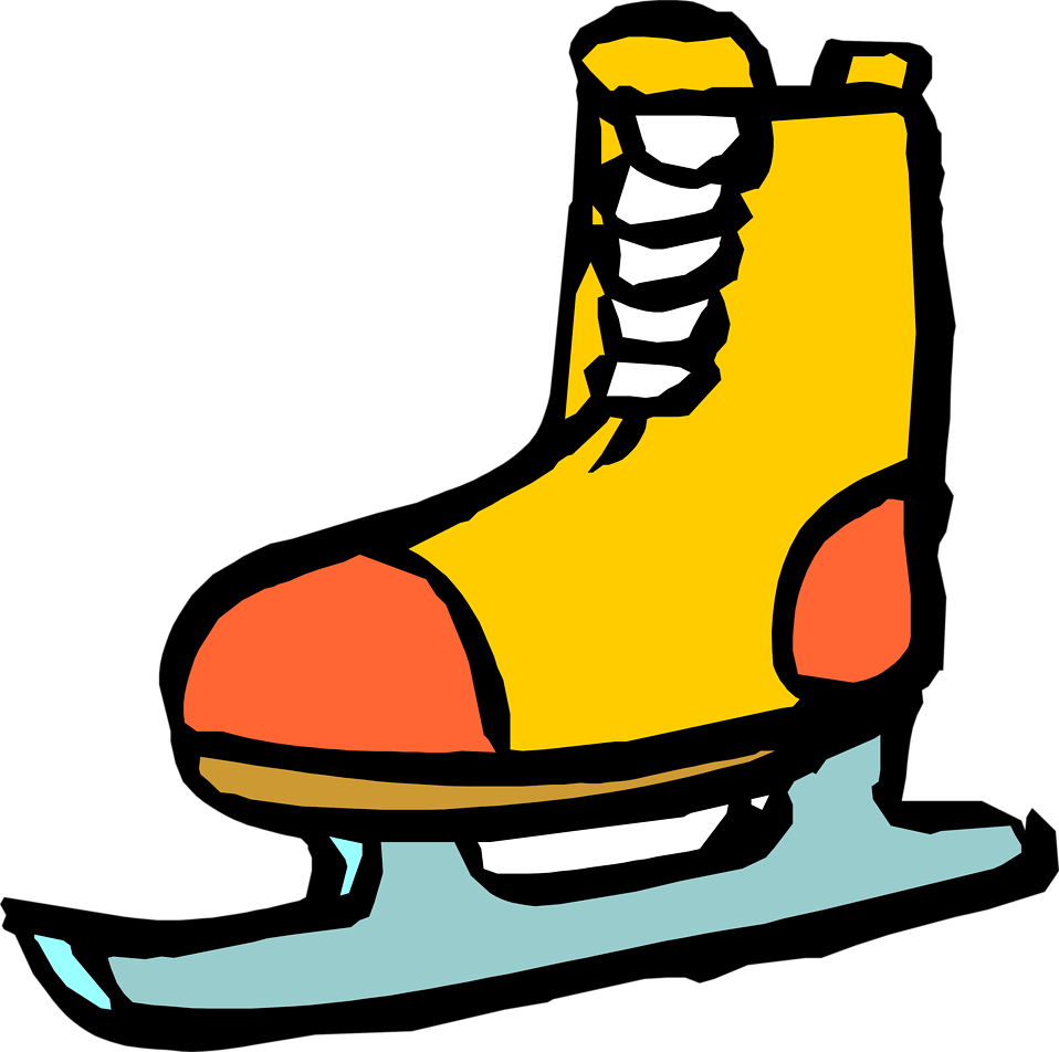 Ice skating shoes clipart