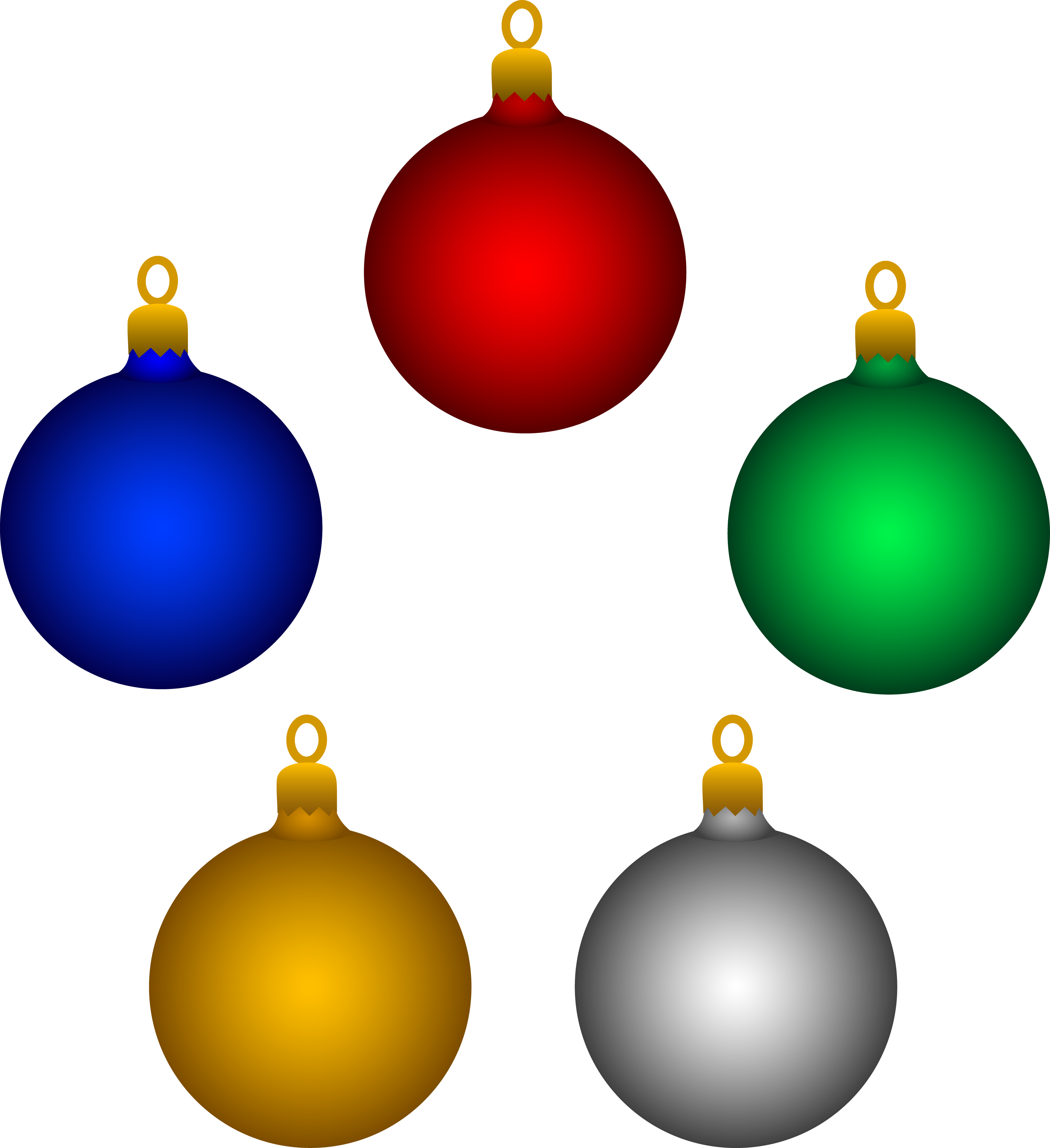 Free clipart round christmas ornament