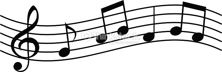 Music Notes On Stave Vector Illustration Isolated White Background ...