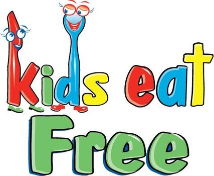 Children eating healthy food clipart