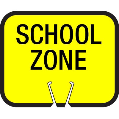 Snap-On Cone Sign - SCHOOL ZONE - SF065P - Signage School Safety ...