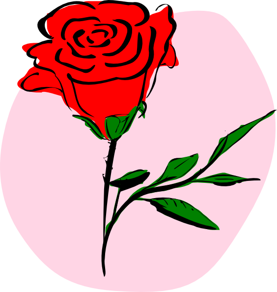 Sketch Of Rose Clipart