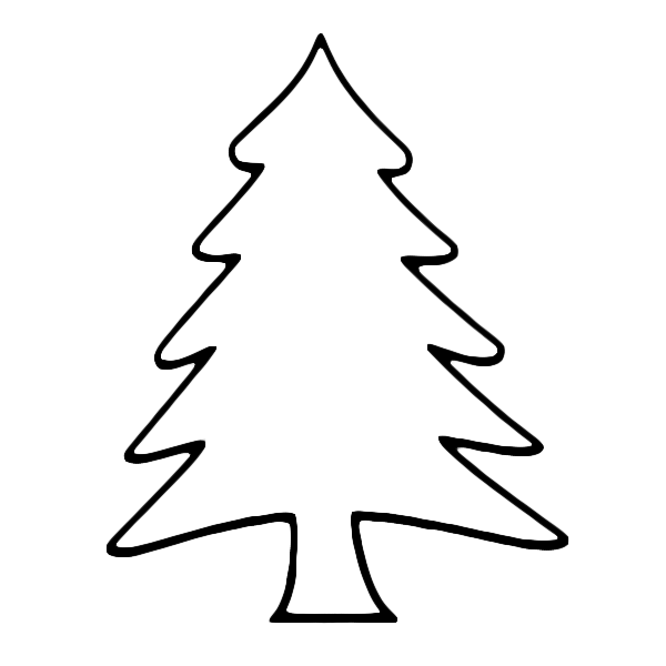 Pine Tree Outline Clipart