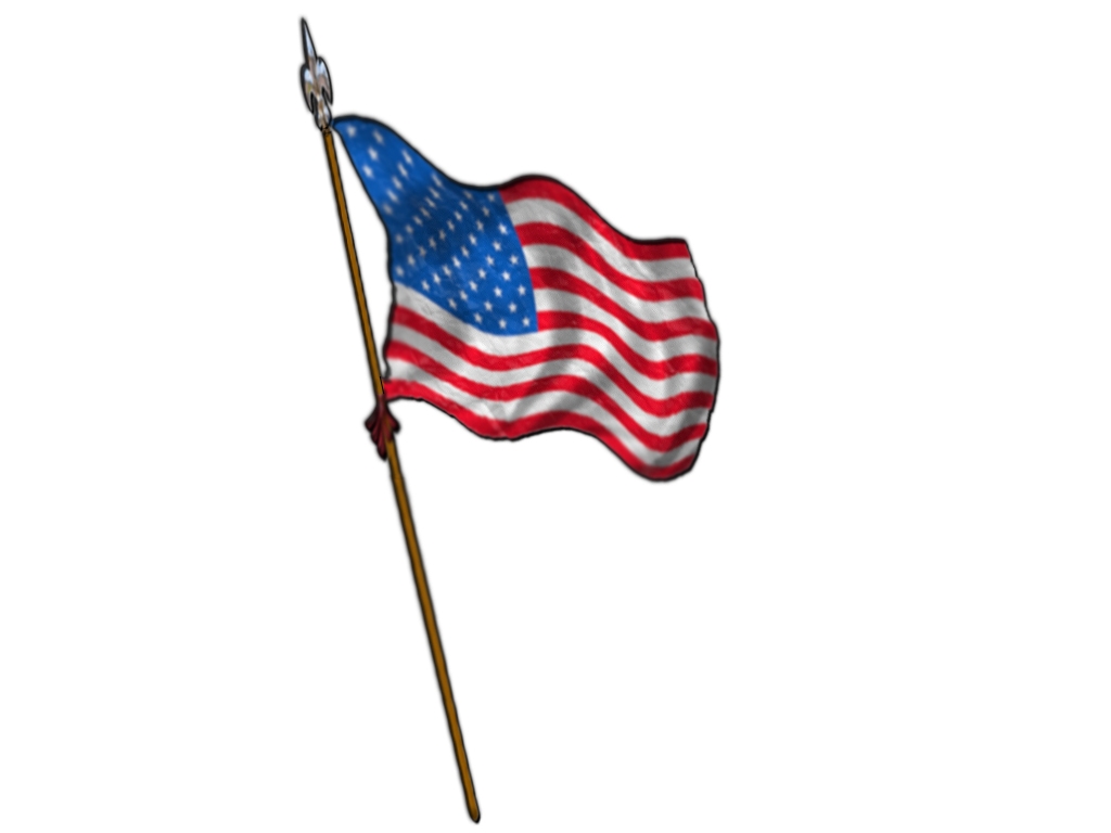Free Clipart American Flag Waving