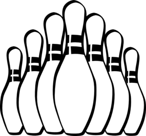 Bowling Pins clip art - vector clip art online, royalty free ...