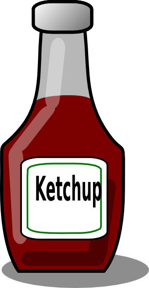 Ketchup Bottle clip art Free Vector