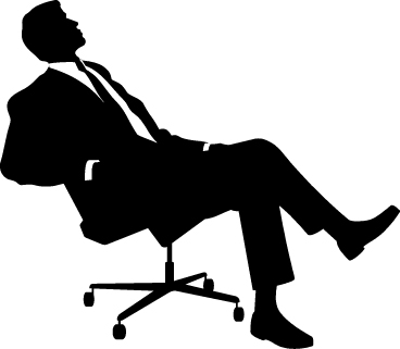 Funny Office Man Sitting Suit