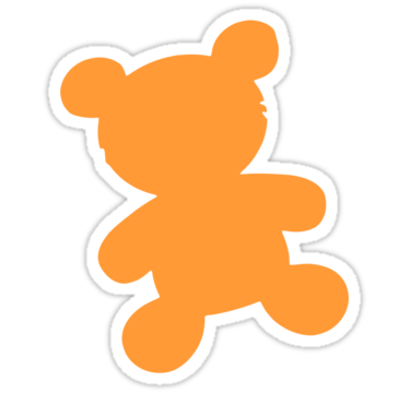 orange and white teddy bear
