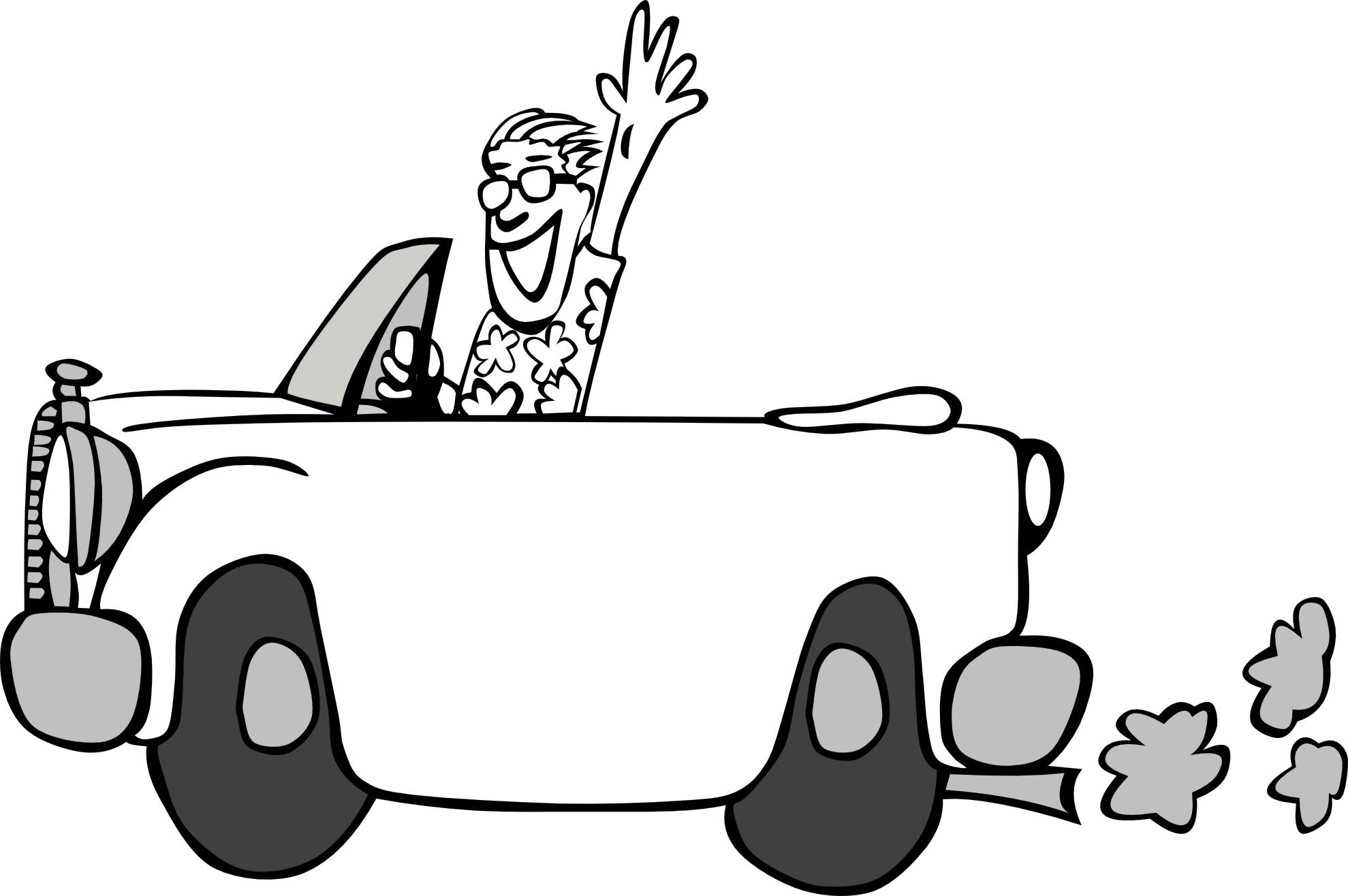free black and white clipart of cars - photo #23