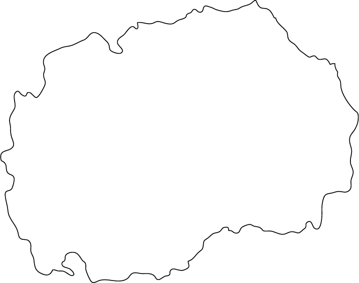 Macedonia Outline Map