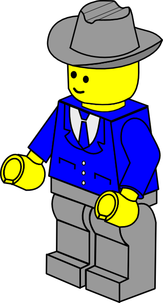 Lego Town Businessman clip art Free Vector