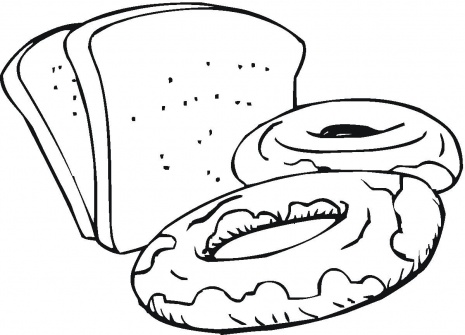 Slices Of Bread And Sweets Coloring Page Picture Super Coloring