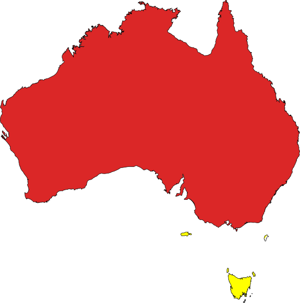 Australia Map Red clip art - vector clip art online, royalty free ...