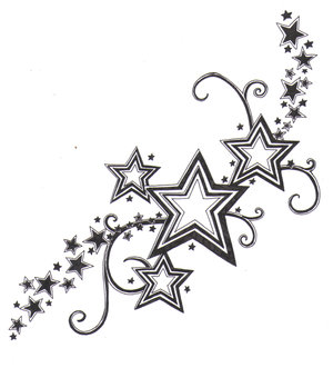 Heart And Stars Tattoo Designs
