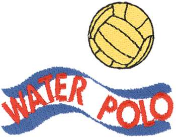 Water Polo Logo Embroidery Design