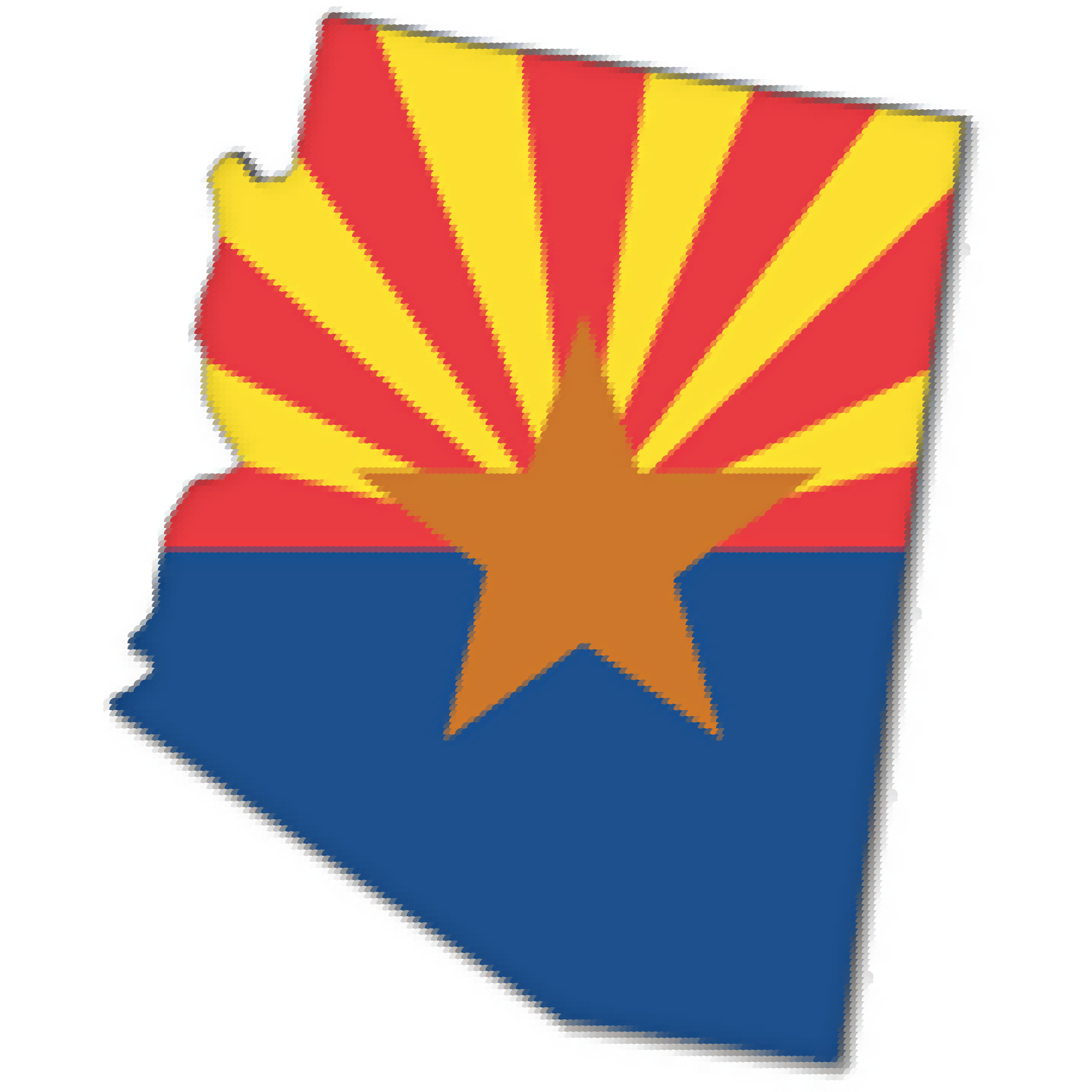 Flag Map of Arizona Drapeau Bandiera Bandeira Flagga flagartist ...