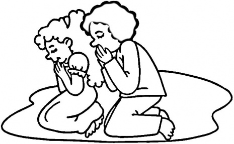Children Praying coloring page | Super Coloring