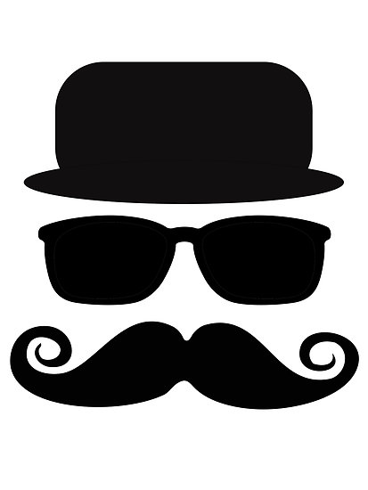 moustache and hat clipart - photo #25