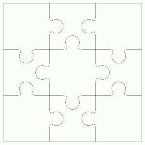 9 piece Jigsaw Template by Bird | Crafts