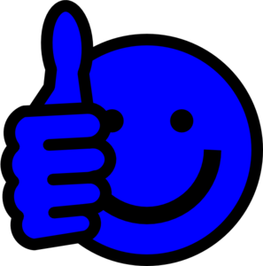 Blue Thumbs Up Clip Art - vector clip art online ...
