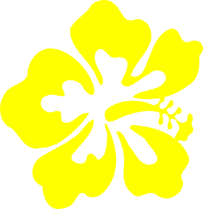 Yellow Hawaiian Flower clip art - vector clip art online, royalty ...