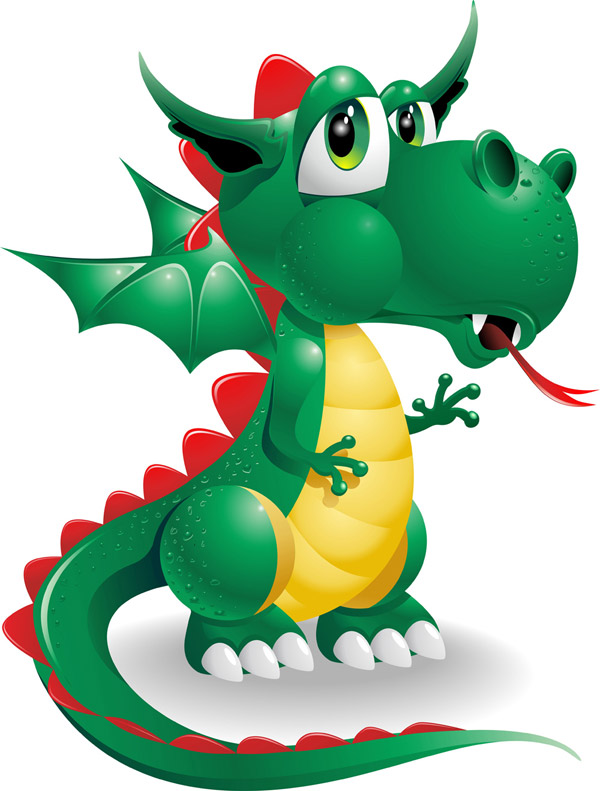 Baby Dragon cartoon image of vector graphics | Vector cartoon