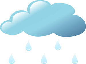 Rain Cloud Clipart Image - Raincloud with Raindrops Falling From ...