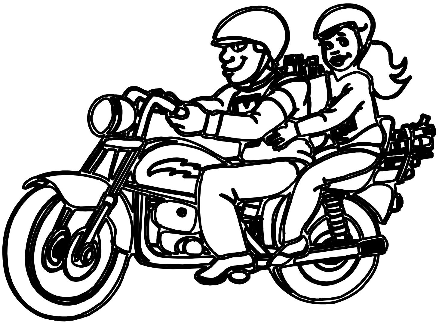 Motorcycle Line Drawing - ClipArt Best