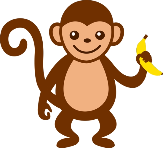 373 views Free clip art monkey