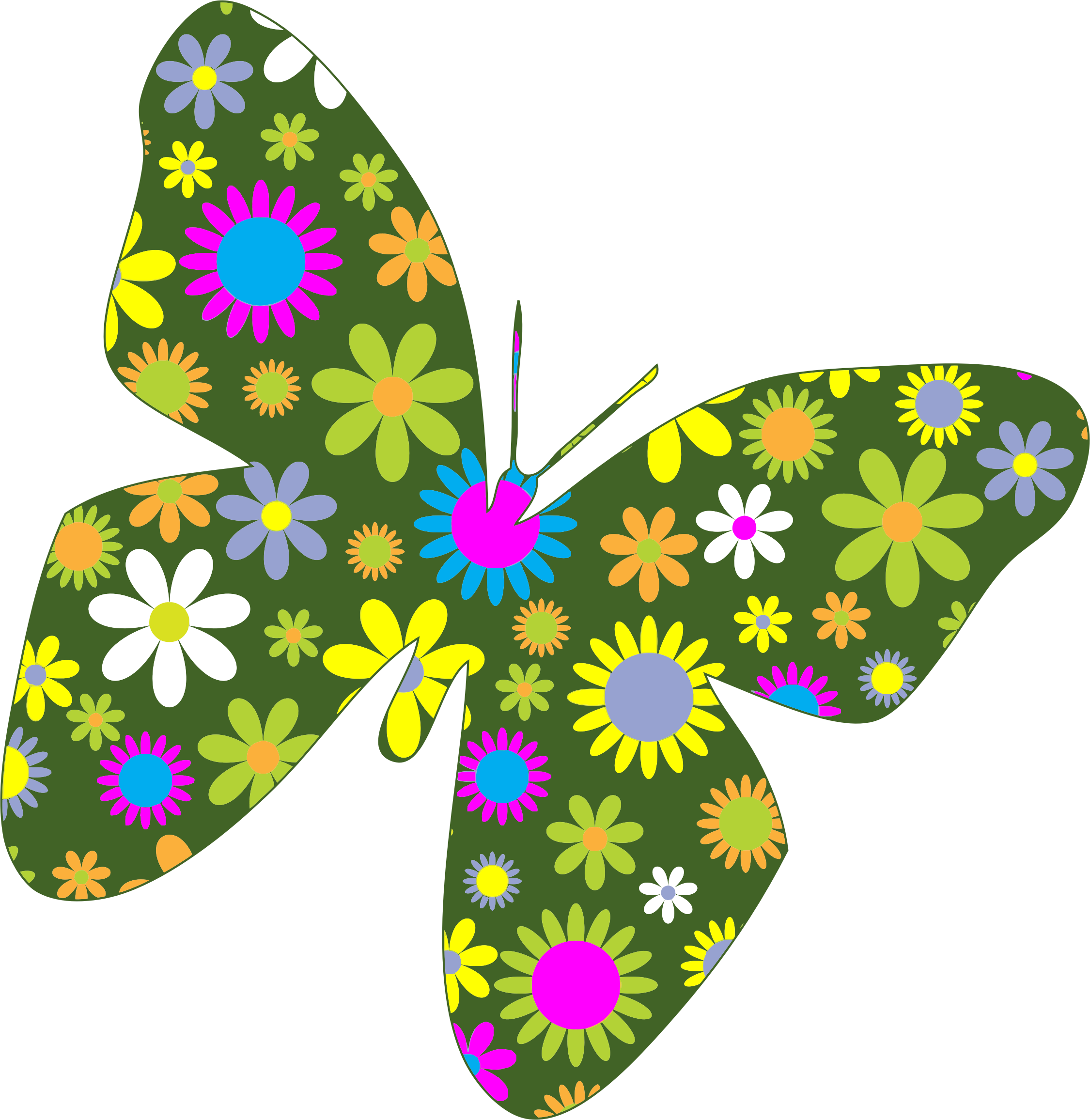 flower butterfly clip art free - photo #46