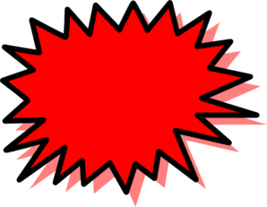 Red Explosion Blank Pow Clip Art - vector clip art ...