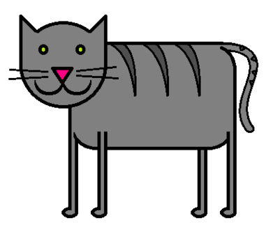 Simple Cat Drawing Clipart - Free to use Clip Art Resource