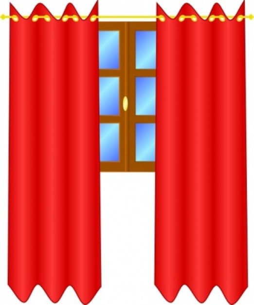 Window With Draperies clip art | Download free Vector